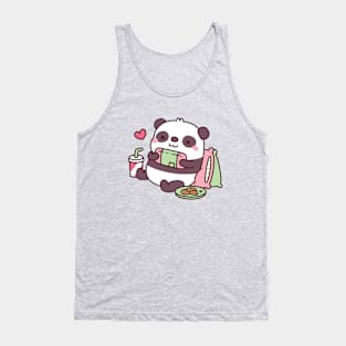 Cute Panda Loves Playing Video Games Tank Top